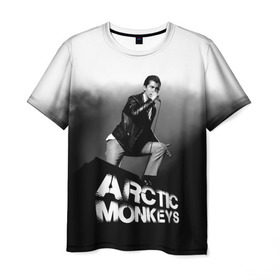 Мужская футболка 3D с принтом Солист Arctic Monkeys в Екатеринбурге, 100% полиэфир | прямой крой, круглый вырез горловины, длина до линии бедер | алекс тёрнер | арктик | арктические мартышки | гаражный | группа | джейми кук | инди рок | манкис | музыка | мэтт хелдер | ник о мэлли | обезьяна | постпанк ривайвл | психоделический | рок