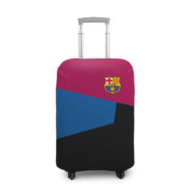 Чехол для чемодана 3D с принтом FC Barcelona 2018 #5 в Екатеринбурге, 86% полиэфир, 14% спандекс | двустороннее нанесение принта, прорези для ручек и колес | fcb | барселона | геометрия | футбольный клуб