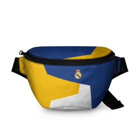Поясная сумка 3D с принтом Real Madrid 2018 #6 в Екатеринбурге, 100% полиэстер | плотная ткань, ремень с регулируемой длиной, внутри несколько карманов для мелочей, основное отделение и карман с обратной стороны сумки застегиваются на молнию | emirates | fc | real madrid | клуб | мяч | реал мадрид