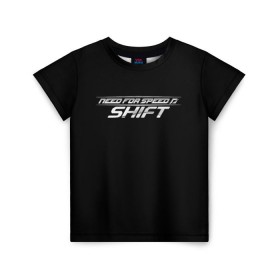Детская футболка 3D с принтом Need For Speed: SHIFT в Екатеринбурге, 100% гипоаллергенный полиэфир | прямой крой, круглый вырез горловины, длина до линии бедер, чуть спущенное плечо, ткань немного тянется | car | crew | dirt | forza | grid | nfs | race | гонки | машина | нфс