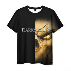 Мужская футболка 3D с принтом Darksiders 4 в Екатеринбурге, 100% полиэфир | прямой крой, круглый вырез горловины, длина до линии бедер | darksiders