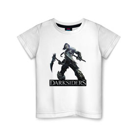 Детская футболка хлопок с принтом Darksiders 7 в Екатеринбурге, 100% хлопок | круглый вырез горловины, полуприлегающий силуэт, длина до линии бедер | Тематика изображения на принте: darksiders