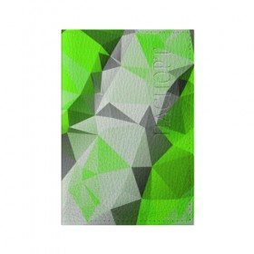 Обложка для паспорта матовая кожа с принтом Sport Abstract 2018 Green в Екатеринбурге, натуральная матовая кожа | размер 19,3 х 13,7 см; прозрачные пластиковые крепления | Тематика изображения на принте: абстракция | геометрия | желтый | краски | линии | мода | модные | пирамиды | полосы | серый | тренды | треугольники | узоры | фигуры | цвет