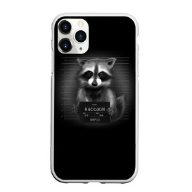 Чехол для iPhone 11 Pro матовый с принтом Енот Преступник в Екатеринбурге, Силикон |  | raccoon | виновен | полоскун | стражи