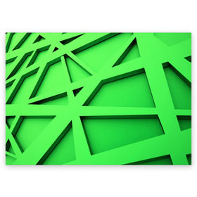 Поздравительная открытка с принтом Кислотная абстракция в Екатеринбурге, 100% бумага | плотность бумаги 280 г/м2, матовая, на обратной стороне линовка и место для марки
 | abstraction | geometry | абстракция | геометрия | грани | линии | полигоны | треугольники