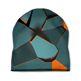 Шапка 3D с принтом Нано в Екатеринбурге, 100% полиэстер | универсальный размер, печать по всей поверхности изделия | abstraction | абстракция | геометрия | грани | полигоны | сочетания | треугольники