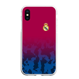 Чехол для iPhone XS Max матовый с принтом Real Madrid 2018 Military 2 в Екатеринбурге, Силикон | Область печати: задняя сторона чехла, без боковых панелей | emirates | fc | real madrid | клуб | реал мадрид