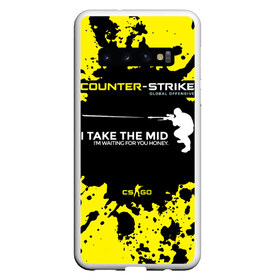 Чехол для Samsung Galaxy S10 с принтом Counter-Strike Go Mid в Екатеринбурге, Силикон | Область печати: задняя сторона чехла, без боковых панелей | Тематика изображения на принте: cs go | global offensive | контр страйк | шутер