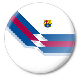 Значок с принтом FC Barcelona #8 в Екатеринбурге,  металл | круглая форма, металлическая застежка в виде булавки | fcb | барселона | геометрия | футбольный клуб