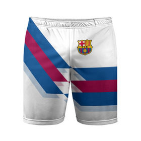Мужские шорты 3D спортивные с принтом FC Barcelona #8 в Екатеринбурге,  |  | fcb | барселона | геометрия | футбольный клуб