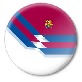 Значок с принтом FC Barcelona #4 в Екатеринбурге,  металл | круглая форма, металлическая застежка в виде булавки | 