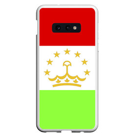Чехол для Samsung S10E с принтом Флаг Таджикистана в Екатеринбурге, Силикон | Область печати: задняя сторона чехла, без боковых панелей | парчами точикистон | таджикистан | точикистон | флаг | флаг таджикистана