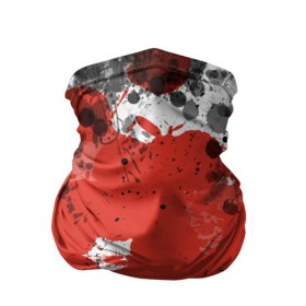 Бандана-труба 3D с принтом Брызги и пятна в Екатеринбурге, 100% полиэстер, ткань с особыми свойствами — Activecool | плотность 150‒180 г/м2; хорошо тянется, но сохраняет форму | белый | грязь | красный | кровь | пятна | черный