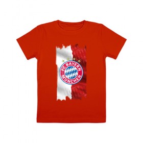 Детская футболка хлопок с принтом Bayern Munchen - Vintage style No. 3 в Екатеринбурге, 100% хлопок | круглый вырез горловины, полуприлегающий силуэт, длина до линии бедер | bayern munchen | fcb | football | бавария мюнхен