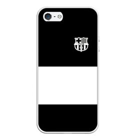 Чехол для iPhone 5/5S матовый с принтом FC Barcelona Black Collection в Екатеринбурге, Силикон | Область печати: задняя сторона чехла, без боковых панелей | black collection | fc | fc barcelona | fcb | fly emirates | ronaldo | барселона | зож | клуб | линии | месси | модные | мяч | реал мадрид | спорт | спортивные | тренды | футбол | футбольный клуб | эмблема