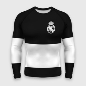 Мужской рашгард 3D с принтом Real Madrid Black Collection в Екатеринбурге,  |  | emirates | fc | real madrid | клуб | мяч | реал мадрид