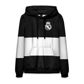 Мужская толстовка 3D с принтом Real Madrid Black Collection в Екатеринбурге, 100% полиэстер | двухслойный капюшон со шнурком для регулировки, мягкие манжеты на рукавах и по низу толстовки, спереди карман-кенгуру с мягким внутренним слоем. | emirates | fc | real madrid | клуб | мяч | реал мадрид