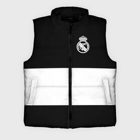 Мужской жилет утепленный 3D с принтом Real Madrid Black Collection в Екатеринбурге,  |  | emirates | fc | real madrid | клуб | мяч | реал мадрид