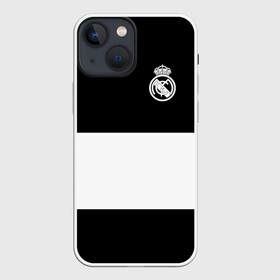 Чехол для iPhone 13 mini с принтом Real Madrid Black Collection в Екатеринбурге,  |  | Тематика изображения на принте: emirates | fc | real madrid | клуб | мяч | реал мадрид