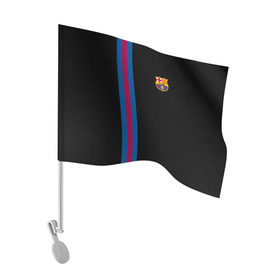 Флаг для автомобиля с принтом FC Barcelona Line Collection в Екатеринбурге, 100% полиэстер | Размер: 30*21 см | fc | барселона | эмблема