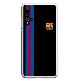 Чехол для Honor 20 с принтом FC Barcelona Line Collection в Екатеринбурге, Силикон | Область печати: задняя сторона чехла, без боковых панелей | fc | барселона | эмблема