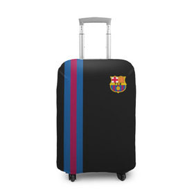 Чехол для чемодана 3D с принтом FC Barcelona Line Collection в Екатеринбурге, 86% полиэфир, 14% спандекс | двустороннее нанесение принта, прорези для ручек и колес | fc | барселона | эмблема