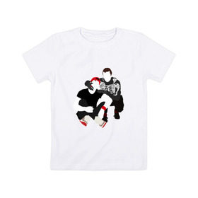 Детская футболка хлопок с принтом Twenty One Pilots в Екатеринбурге, 100% хлопок | круглый вырез горловины, полуприлегающий силуэт, длина до линии бедер | Тематика изображения на принте: твенти ван пилотс