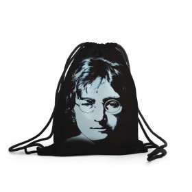 Рюкзак-мешок 3D с принтом Джон Леннон 7 в Екатеринбурге, 100% полиэстер | плотность ткани — 200 г/м2, размер — 35 х 45 см; лямки — толстые шнурки, застежка на шнуровке, без карманов и подкладки | john lennon | the beatles | битлс | джон леннон