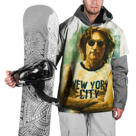 Накидка на куртку 3D с принтом Джон Леннон 10 в Екатеринбурге, 100% полиэстер |  | Тематика изображения на принте: john lennon | the beatles | битлс | джон леннон