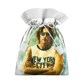 Подарочный 3D мешок с принтом Джон Леннон 10 в Екатеринбурге, 100% полиэстер | Размер: 29*39 см | john lennon | the beatles | битлс | джон леннон