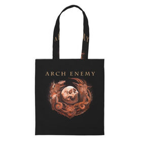 Сумка 3D повседневная с принтом Arch Enemy в Екатеринбурге, 100% полиэстер | Плотность: 200 г/м2; Размер: 34×35 см; Высота лямок: 30 см | alissa white gluz | arch enemy | алисса уайт глаз | арч энеми