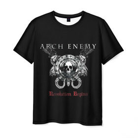 Мужская футболка 3D с принтом Arch Enemy в Екатеринбурге, 100% полиэфир | прямой крой, круглый вырез горловины, длина до линии бедер | alissa white gluz | arch enemy | алисса уайт глаз | арч энеми