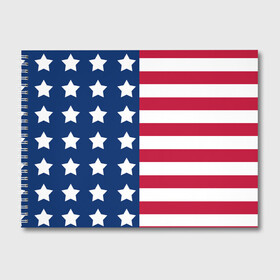 Альбом для рисования с принтом USA FLAG АМЕРИКАНСКИЙ ФЛАГ в Екатеринбурге, 100% бумага
 | матовая бумага, плотность 200 мг. | Тематика изображения на принте: star | usa | америка | белый | звезды | красный | линии | полосы | популярные | синий | сша | триколор | туристические | флаг | цвет | штаты