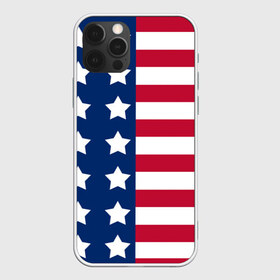 Чехол для iPhone 12 Pro Max с принтом USA FLAG АМЕРИКАНСКИЙ ФЛАГ в Екатеринбурге, Силикон |  | Тематика изображения на принте: star | usa | америка | белый | звезды | красный | линии | полосы | популярные | синий | сша | триколор | туристические | флаг | цвет | штаты