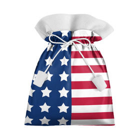 Подарочный 3D мешок с принтом USA Flag в Екатеринбурге, 100% полиэстер | Размер: 29*39 см | star | usa | америка | белый | звезды | красный | линии | полосы | популярные | синий | сша | триколор | туристические | флаг | цвет | штаты