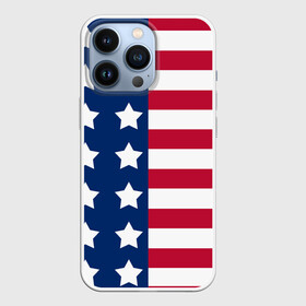 Чехол для iPhone 13 Pro с принтом USA FLAG  АМЕРИКАНСКИЙ ФЛАГ в Екатеринбурге,  |  | star | usa | америка | белый | звезды | красный | линии | полосы | популярные | синий | сша | триколор | туристические | флаг | цвет | штаты