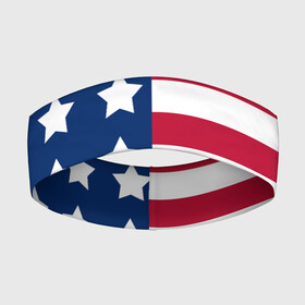 Повязка на голову 3D с принтом USA FLAG  АМЕРИКАНСКИЙ ФЛАГ в Екатеринбурге,  |  | star | usa | америка | белый | звезды | красный | линии | полосы | популярные | синий | сша | триколор | туристические | флаг | цвет | штаты