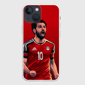 Чехол для iPhone 13 mini с принтом Мохамед Салах в Екатеринбурге,  |  | mohamed salah ghaly | ливерпуль | мохаммед салах хамед гали | сборная египта | спорт | футбол