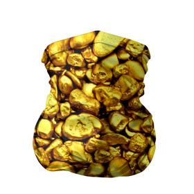 Бандана-труба 3D с принтом Золотые камешки в Екатеринбурге, 100% полиэстер, ткань с особыми свойствами — Activecool | плотность 150‒180 г/м2; хорошо тянется, но сохраняет форму | abstraction | gold | rich | texture | богатство | золотая абстракция | золото | кубики | текстура