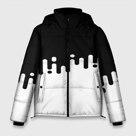Мужская зимняя куртка 3D с принтом Чёрно-белый узор в Екатеринбурге, верх — 100% полиэстер; подкладка — 100% полиэстер; утеплитель — 100% полиэстер | длина ниже бедра, свободный силуэт Оверсайз. Есть воротник-стойка, отстегивающийся капюшон и ветрозащитная планка. 

Боковые карманы с листочкой на кнопках и внутренний карман на молнии. | abstraction | engine | pattern | абстракция | геометрия | графики | движение | краска | текстура | чертежи | штрихи
