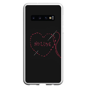 Чехол для Samsung Galaxy S10 с принтом Face No Love Фэйс в Екатеринбурге, Силикон | Область печати: задняя сторона чехла, без боковых панелей | Тематика изображения на принте: rap | рэпер | фейс | фэйс