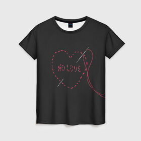 Женская футболка 3D с принтом Face / No Love / Фэйс в Екатеринбурге, 100% полиэфир ( синтетическое хлопкоподобное полотно) | прямой крой, круглый вырез горловины, длина до линии бедер | Тематика изображения на принте: rap | рэпер | фейс | фэйс