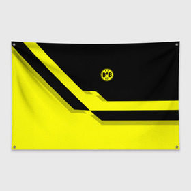 Флаг-баннер с принтом FC Borussia Dortmund 2018 в Екатеринбурге, 100% полиэстер | размер 67 х 109 см, плотность ткани — 95 г/м2; по краям флага есть четыре люверса для крепления | боруссия | дортмунд