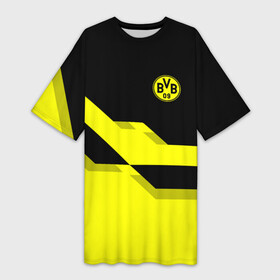 Платье-футболка 3D с принтом FC Borussia Dortmund  2018 в Екатеринбурге,  |  | боруссия | дортмунд