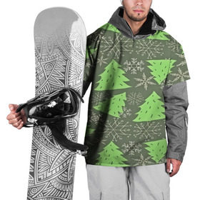 Накидка на куртку 3D с принтом Зелёные ёлочки в Екатеринбурге, 100% полиэстер |  | Тематика изображения на принте: new year | santa | дед мороз | елка | елочки | новогодний | новый год | рождество | сантаклаус | снег | снежинки