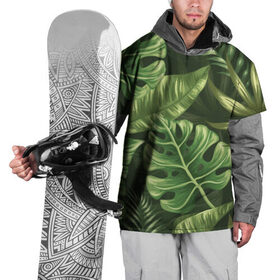 Накидка на куртку 3D с принтом Доисторический лес в Екатеринбурге, 100% полиэстер |  | vppdgryphon | арт | краска | лес | папоротник | прикольные | тропики | цветные | цветок | цветы