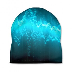 Шапка 3D с принтом Большая волна в Екатеринбурге, 100% полиэстер | универсальный размер, печать по всей поверхности изделия | abstract | abstraction | engine | абстракция | геометрия | графики | движение | текстуры | чертежи