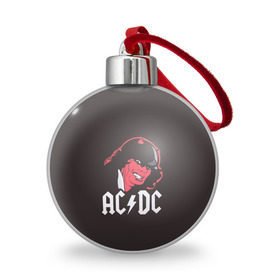 Ёлочный шар с принтом Чёрт AC/DC в Екатеринбурге, Пластик | Диаметр: 77 мм | ac dc | acdc | ангус янг | блюз рок | крис слэйд | рок группа | рок н ролл | стиви янг | хард рок | эксл роуз