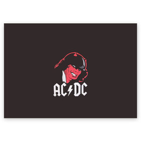Поздравительная открытка с принтом Чёрт AC/DC в Екатеринбурге, 100% бумага | плотность бумаги 280 г/м2, матовая, на обратной стороне линовка и место для марки
 | ac dc | acdc | ангус янг | блюз рок | крис слэйд | рок группа | рок н ролл | стиви янг | хард рок | эксл роуз