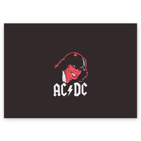 Поздравительная открытка с принтом Чёрт AC/DC в Екатеринбурге, 100% бумага | плотность бумаги 280 г/м2, матовая, на обратной стороне линовка и место для марки
 | Тематика изображения на принте: ac dc | acdc | ангус янг | блюз рок | крис слэйд | рок группа | рок н ролл | стиви янг | хард рок | эксл роуз